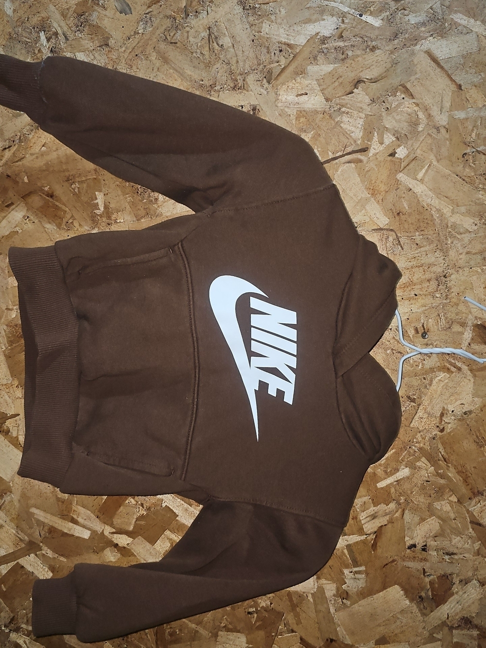 Nike Brown Hoodie with White Logo